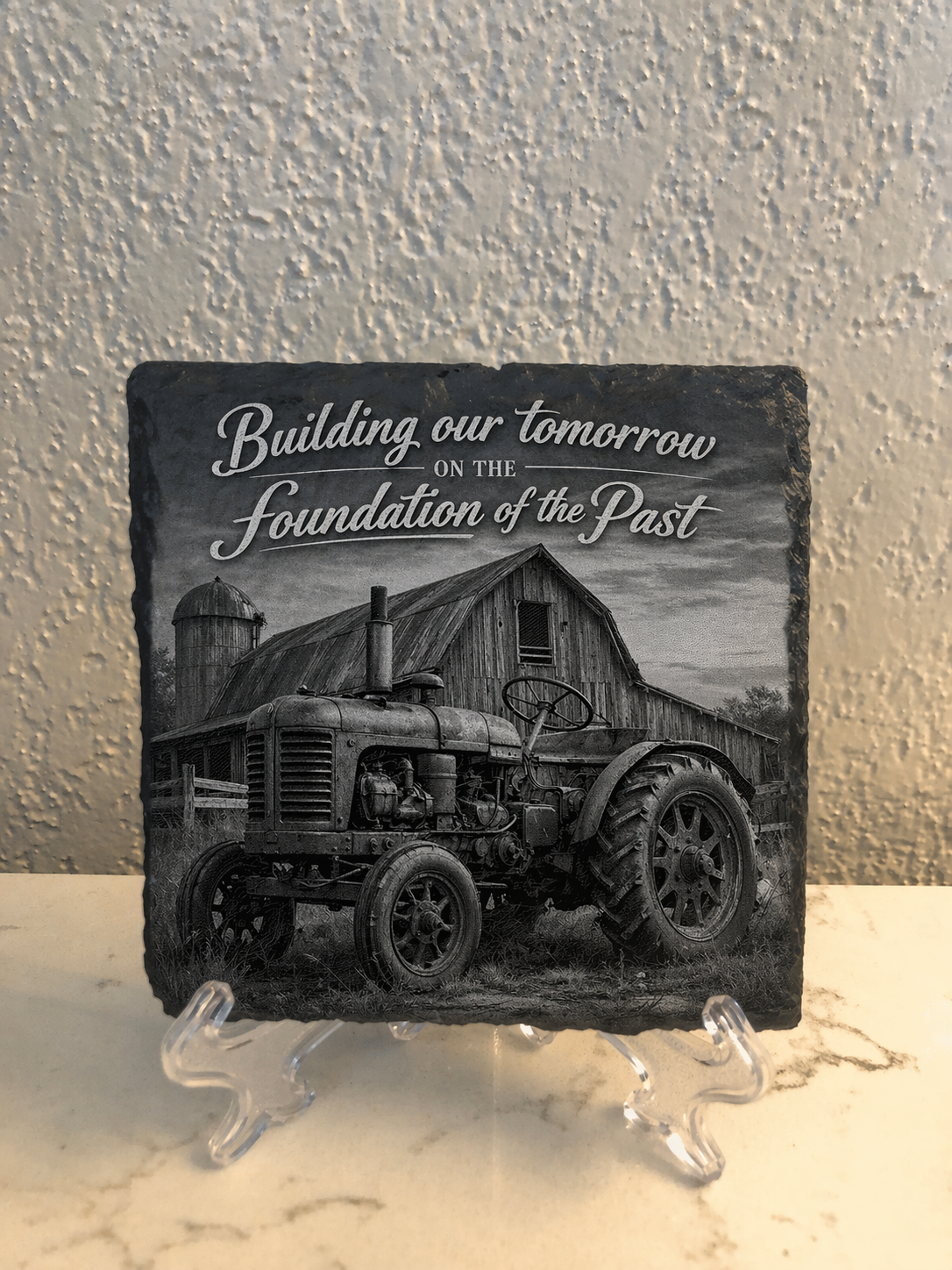 Building our Tomorrow Slate Coaster