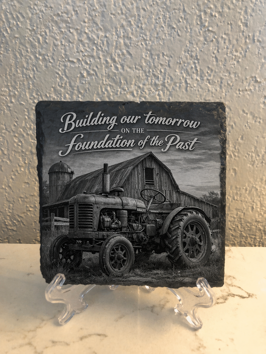 Building our Tomorrow Slate Coaster