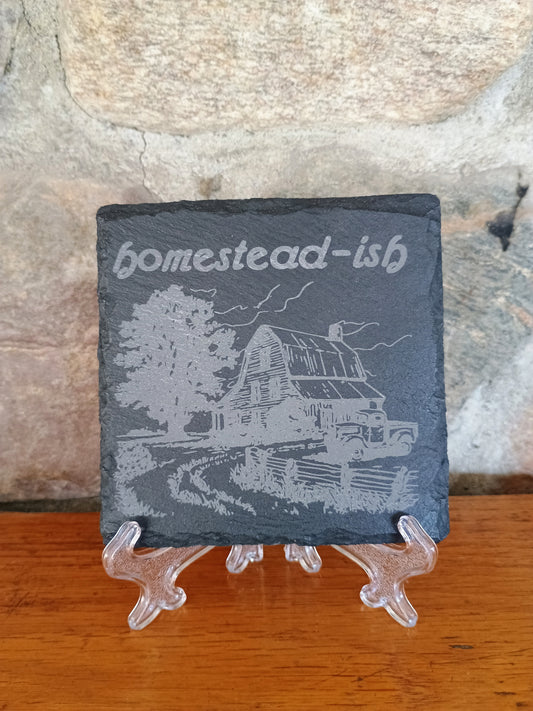Homestead-ish Slate Coasters
